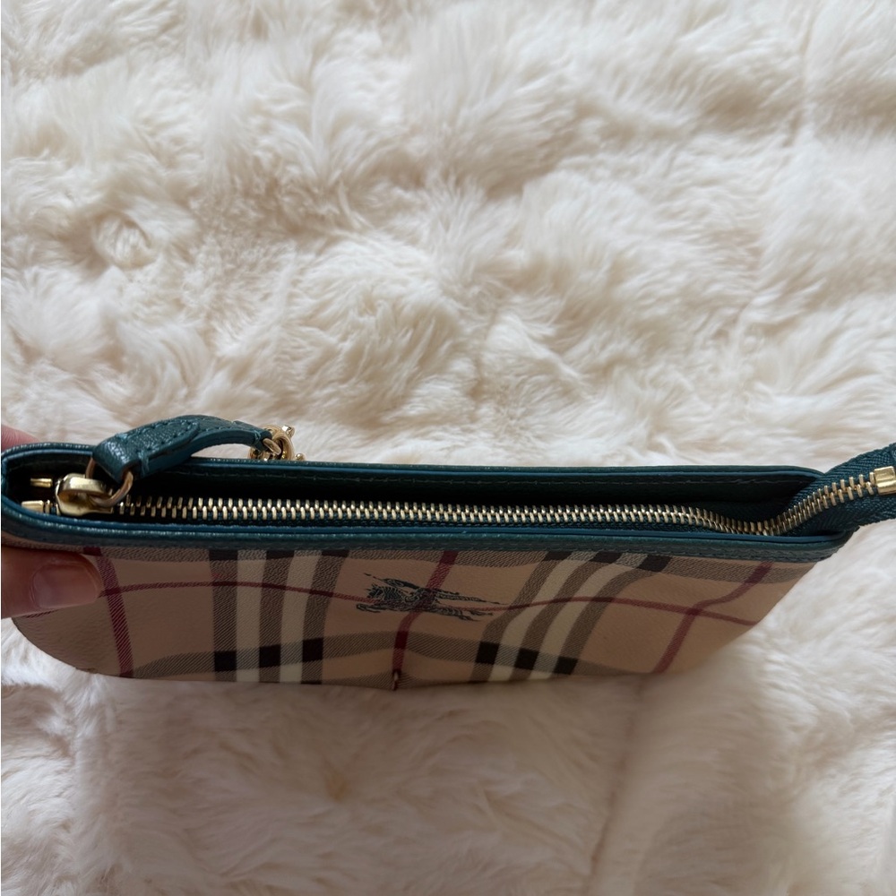Burberry Tan Plaid Clutch with Green Trim(NWT) - Picture 4 of 5